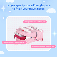 Sac à dos scolaire unisexe léger et imperméable pour ODM/OEM, motif dessin animé mignon avec lumière clignotante, idéal pour la rentrée scolaire ou comme cadeau.