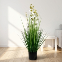 Bonsaïs artificiels en herbe d'oignon de haute qualité, écologiques, au toucher réaliste et naturel, 90 cm, violet, support en PEVA, durée de vie de 10 ans