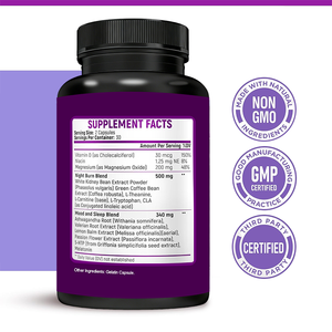 OEM Private Label afslankpillen nachtelijke vetverbrander natuurlijke kruiden afslankcapsules supplement voor gewichtsbeheersing - Product Image 6