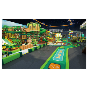 Su misura commerciale grande tema della giungla per bambini parco divertimenti parco giochi al coperto giungla palestra con struttura di gioco, giochi di avventura - Product Image 5