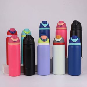 Meilleur Cadeau – Nouveau Gobelet Isotherme Portable en Acier Inoxydable 24/32OZ, Tasse de Voyage Sportive Isolée sous Vide, Sans BPA, avec Paille, Logo Personnalisé de Luxe - Product Image 3