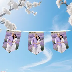 Bandierine a Forma di Scudo in Poliestere Personalizzate / Set di Bandiere (12 Pezzi) <span class=keywords><strong>3</strong></span> Misure Disponibili per Decorazioni Festive - Product Image 3