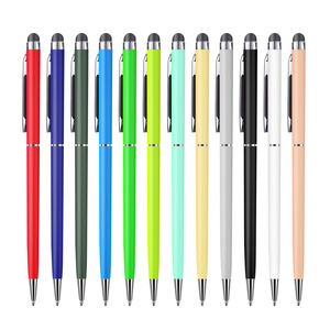 KHY 디자인 메탈 볼펜 크리스탈 터치스크린 스타일로 로고 맞춤형 필기펜 0.35mm 팁 비지우기 가능 다기능 - Product Image 1