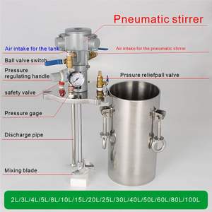 <span class=keywords><strong>Yakoo</strong></span> Réservoir sous pression en acier inoxydable de 15 L Agitateur pneumatique Mélangeur Fonctionnement facile Conception de pression de 0,5 MPa Garantie de 1 an - Product Image 3