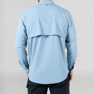 Camisa de <span class=keywords><strong>Senderismo</strong></span> Informal Transpirable con Protección Solar Personalizada de Fábrica, Camisas de Pesca de Secado Rápido de Poliéster <span class=keywords><strong>para</strong></span> Hombre - Product Image 2