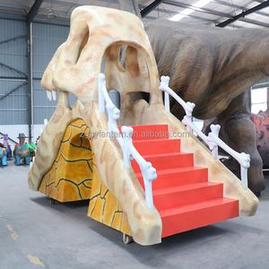 Toboggan dinosaure en fibre de verre pour usage intérieur/extérieur, étanche, pour zones commerciales, garderies, maisons, centres commerciaux, aires de jeux pour enfants - Product Image 5