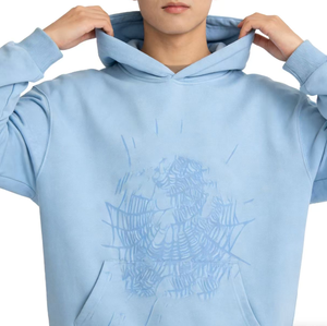 Sweat à capuche oversize en molleton 100 % coton de qualité supérieure, modèle <span class=keywords><strong>Spader</strong></span> 3D, avec impression en relief et logo. - Product Image 6