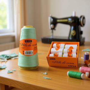 Filo da Cucito Ilan Verde Chiaro 2750 M 31 Colori Confezione da 12 Pezzi - Product Image 2