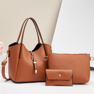 Vintage Fashion Four-piece PU Leather Simple Shoulder Bags <b>Cheap</b> <b>Purse</b> Wholesale Women Handbags - Product Image 4