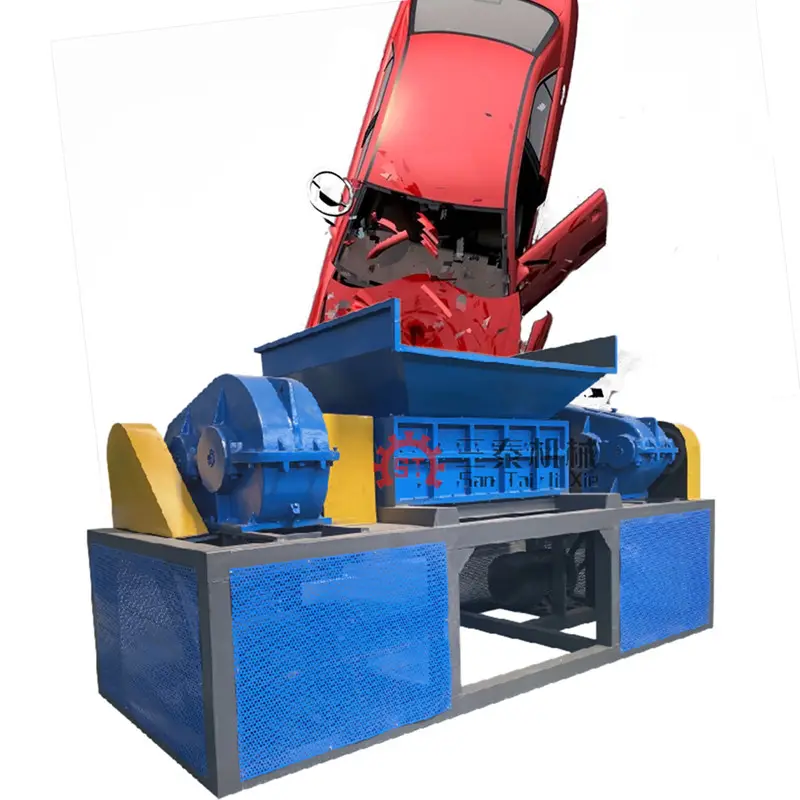 Heavy Duty Scrap Metal Cable Wire Industrial Shredder Can Aluminum Car Recycling Double Shaft Shredder