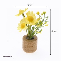 Mini Simulation plante aimant en pot voiture maison scène réfrigérateur autocollant accessoires modèle pour la décoration de la maison Mini maison de poupée