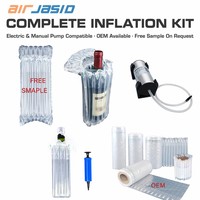Sac de protection à colonnes d'air de type Q avec valve anti-retour PA+PE, emballage gonflable écologique certifié ISO9001, personnalisable