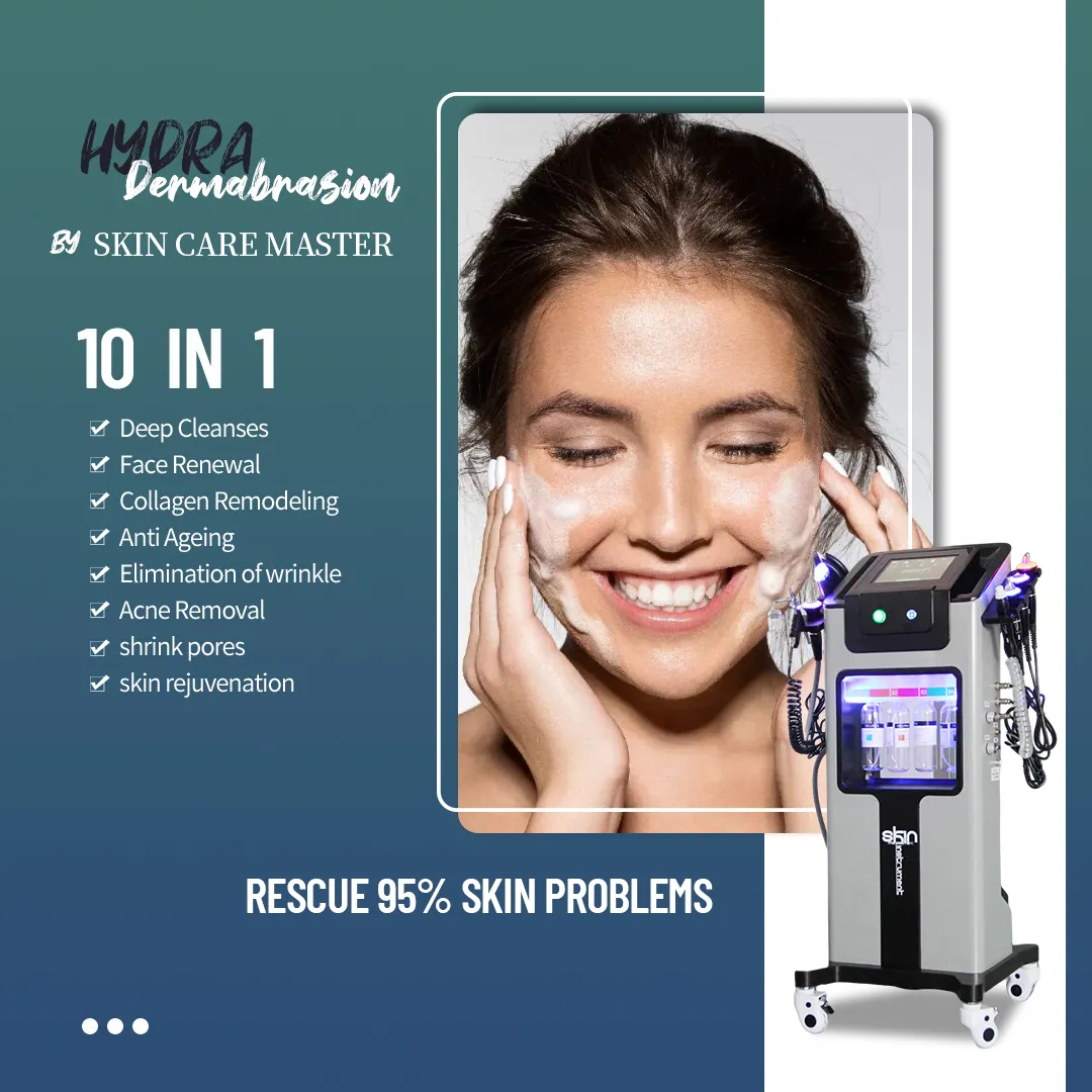 Akne mikrodermabrazyon oksijen jeti Peel Hydra su Peel mikrodermabrazyon hidrodermabrazyon yüz makinesi facifacials makinesi