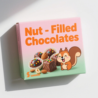 Boîte Cadeau de Fines Feuilles de Chocolat Noir Personnalisées Sans Sucre, 80% et 100% Cacao