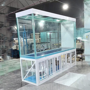 Op maat gemaakte 3600L grote rechthoekige glazen zeeaquarium zoutwatervisbak moderne luxe stijl met roestvrijstalen kast - Product Image 2