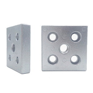 Aluminum Profile End Plate 3060 4040 4080 6060 8080 Flat Zinc Alloy <b>Sandblasted</b> For Home Improvement Hardware - Product Image 2