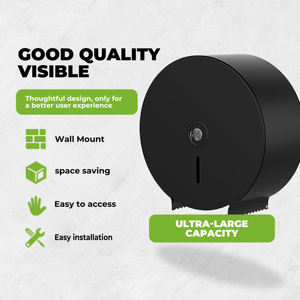 เครื่องจ่ายกระดาษเช็ดมือแบบม้วนใหญ่ติดผนัง FANDA รุ่นโมเดิร์น ผลิตจากเหล็ก เป็นมิตรกับสิ่งแวดล้อม สำหรับห้องน้ำสาธารณะ - Product Image 2