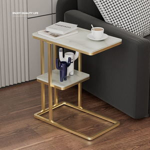 <span class=keywords><strong>2025</strong></span> bên bảng 2 lớp Chrome đặt <span class=keywords><strong>sofa</strong></span> bạc kim loại nhỏ trà cuối phòng khách đồ nội thất bằng đá cẩm thạch thép cà phê giọng bên bảng - Product Image 4