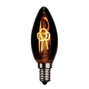 C35 A60 G80 G95 G129 St64 Transparent Glass Led Spiral Vintage Bulb Filament Light