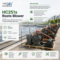 HC-251S Luftgebläse für die chemische Industrie, riemengetriebene Drehschiebergebläseeinheit mit Schalldämpfer für Gasförderung und Belüftung