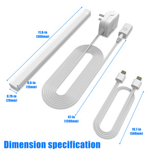 Hiện Đại 24V LED Hộ Gia Đình Tủ Ánh Sáng Thiết Lập 3000K-6500K Trắng Bóng Đèn PC Cơ Thể Dễ Dàng Cài Đặt Cảm Ứng Điều Khiển Từ Xa USB Điện - Product Image 1