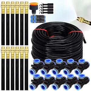 Kit d'irrigation de jardin universel avec raccord rapide 1/2 pouce en plastique PVC et laiton, micro-pulvérisation - Product Image 5