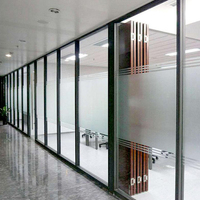 Cloison modulaire pliable moderne Ebunge en aluminium et verre double avec isolation acoustique pour bureau et école