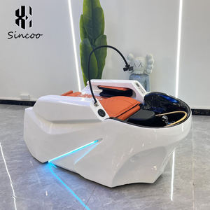 SINCOO H082 Fauteuil de lavage électrique moderne pour SPA, repose-pieds réglable, éponge haute densité pour salon de coiffure et barbier - Usage commercial - Product Image 1