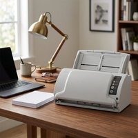 Scanner de documents recto-verso A4 compact fi-7030, 27 ppm, 54 ipm, CIS, 600 dpi, USB 2.0, pour la maison et le bureau