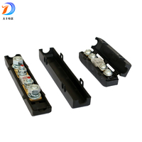 Bloc de distribution d'énergie 2 pôles 12V Bus Bar M8 Terminal Studs 250 Amp Rating Plastic Material Marine Automotive RV Cover