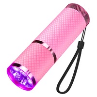 Lampe torche UV multifonction 395NM, lampe de test UV portable pour pierres