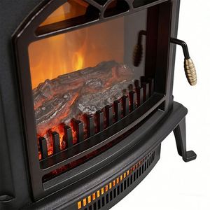 Chimenea Eléctrica Portátil de 1500W con Termostato, Llama Realista, Diseño Vintage, Leños Decorativos para Calefacción de Espacios y Esquinas - Product Image 2