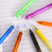 Stylo effaçable neutre de couleur scolaire, stylo à pression, stylo effaçable de haute qualité, fournitures de peinture, papeterie en gros