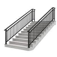 Premium Modernes Hochbelastbares 6063 T5 Aluminium-Legierung Verstellbares Eingangs-Treppengeländer Wetterfest Pulverbeschichtetes Sicherheitshandlauf