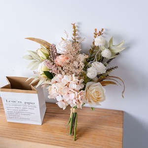 CallaFloral Flores Artificiales, Ramo de Rosas, Tela Plástica Tejida, Decoración del Hogar, Accesorios para Bodas CF01433 - Product Image 3