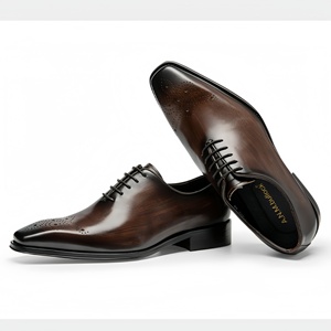 New Style Men's Lace up Business Formal Leather <b>Shoes</b> Handcrafted Cowhide Breathable Oxford Dress <b>Height</b> <b>Increasing</b> Autumn - Product Image 4