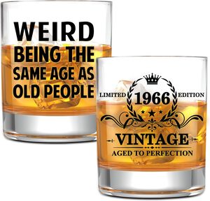 Vaso de Whisky Grabado Vintage 1966, <span class=keywords><strong>Regalo</strong></span> Divertido para <span class=keywords><strong>Cumpleaños</strong></span> Número <span class=keywords><strong>60</strong></span>, para Hombres, Esposo, Papá, <span class=keywords><strong>Regalo</strong></span> de Fiesta - Product Image 1