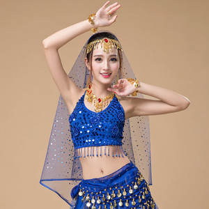 SC Venta al por Mayor de Accesorios para el Cabello de Danza del Vientre India de Moda, Horquillas Coloridas con Velo, Accesorios para el Cabello con Cuentas y Borlas para Mujer - Product Image 3