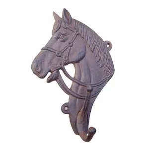 Thiết Kế Mới Gang Horse Head Coat Móc Kim Loại Động Vật Móc