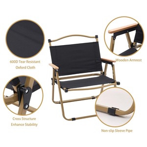 Chaise Kermit noire durable, camping, portable, pêche, camping, aviation, fibre de carbone, tissu Oxford - Product Image 2