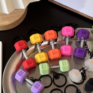 Best Selling Sporty Mini 3d Metal Dumbbell Keychain Gym Lover Gift Bag Charm <b>Car</b> <b>Key</b> <b>Ring</b> Accessory - Product Image 2