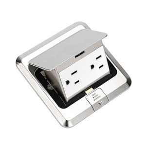 Phong cách Mỹ <span class=keywords><strong>pop</strong></span>-<span class=keywords><strong>up</strong></span> Hidden tầng ổ cắm chữ thập thép không gỉ mặt đất cắm ổ cắm điện - Product Image 5