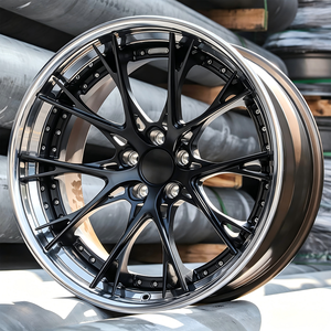 ล้อฟอร์จแบบ 2 ชิ้น สีดำ ขอบลึก 5x114.3 5x120 ขนาด 15-24 นิ้ว สำหรับรถมัสแตง คามาโร บีเอ็มดับเบิลยู เทสลา ซีวิค ไทป์อาร์ จีอาร์86 - Product Image 1