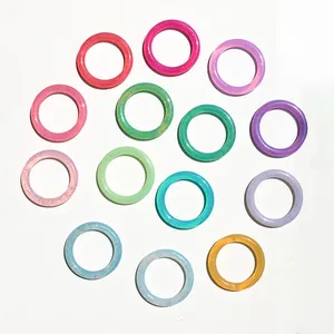 PAISEN Silicone O-Ring Car Charms anello da dentizione 65mm perline in Silicone Baby Charm massaggiagengive collana ciuccio che fa gioiello