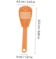 Cuillère de cuisine multifonction en PP pour la cuisine, idéale pour écraser, réduire en morceaux et égoutter – Écrase-purée et cuillère à riz pour la maison