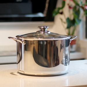 Olla de Acero Inoxidable de Alta Resistencia para Cocina de Inducción con Tapa Visible - Product Image 6