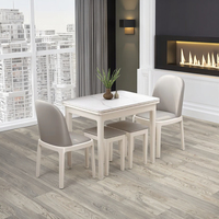 Table à manger extensible et pliante en bois massif, design moderne et luxueux, légère et compacte, idéale pour les petits appartements et salons.