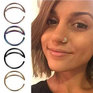 Anillos de <span class=keywords><strong>Nariz</strong></span> de Acero Inoxidable con Diseño de Luna, Sin Perforación, de Moda, <span class=keywords><strong>Precio</strong></span> de Fábrica al por Mayor de Daicy - Product Image 1