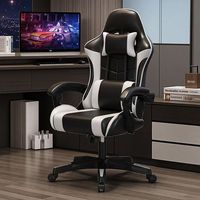 Fauteuil pivotant Haavk en cuir PU postmoderne, avec vérin à gaz 3 positions, accoudoirs réglables, design ergonomique, base en fer, garantie 1 an, idéal pour le gaming