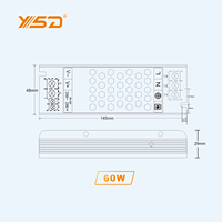 Alimentation LED dimmable Triac 0-10V 1-10V DC 24V/12V 60W avec interrupteur, certifiée ROHS, garantie 5 ans, boîtier aluminium IP20 pour éclairage